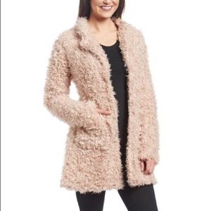Steve Madden blush teddy fur fuzzy coat NWOT sz XL